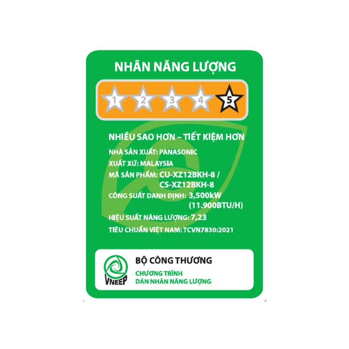 Điều hòa Panasonic 2 Chiều Inverter 12000 BTU XZ12BKH-8 - Image 2