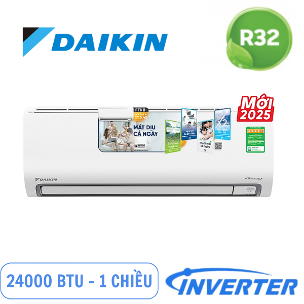 Điều hòa Daikin 1 chiều 24.000BTU inverter FTKF71ZVMV - Image 2