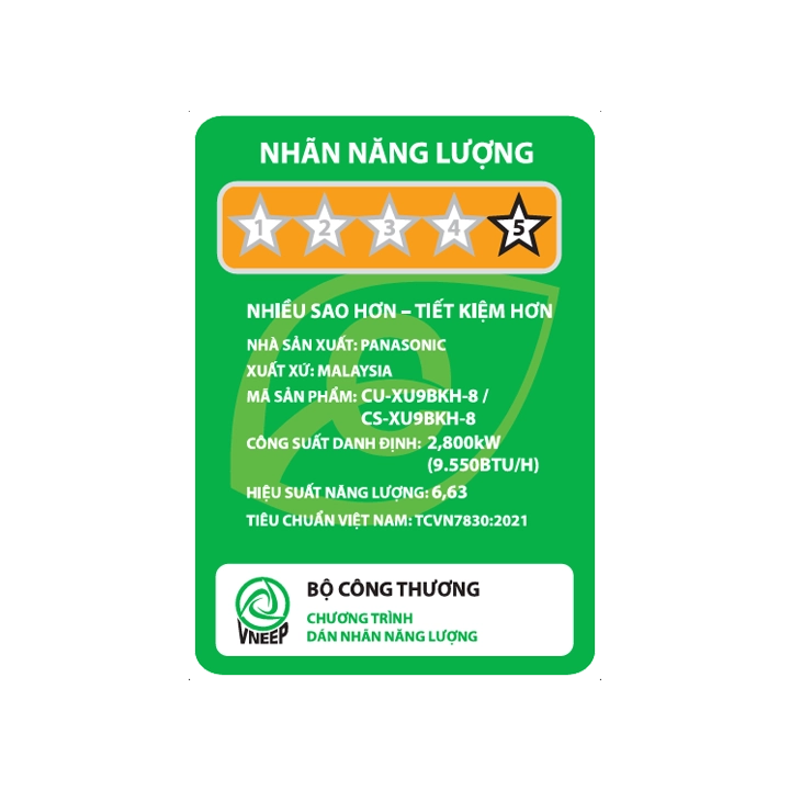 Điều hòa Panasonic Inverter 1 chiều 9000 BTU XU9BKH-8 - Image 5